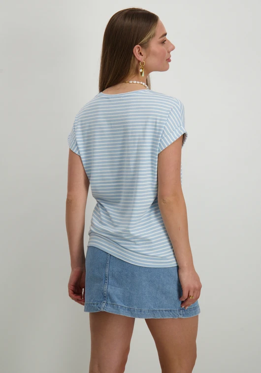 Only ONLMOSTER STRIPE S/S O-NECK TOP JRS 15206243