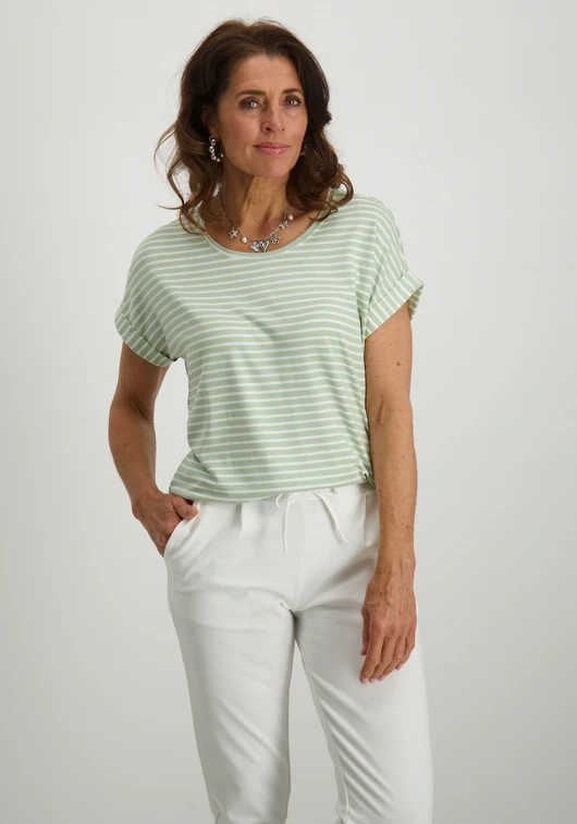 Only ONLMOSTER STRIPE S/S O-NECK TOP JRS 15206243