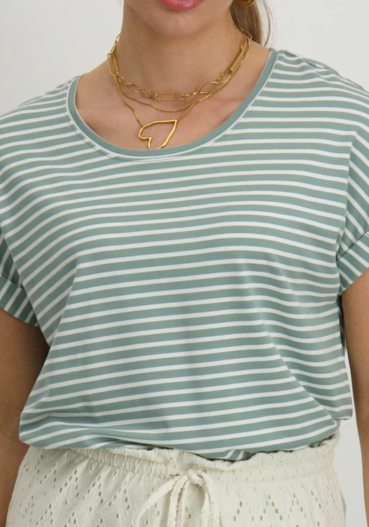 Only ONLMOSTER STRIPE S/S O-NECK TOP JRS 15206243