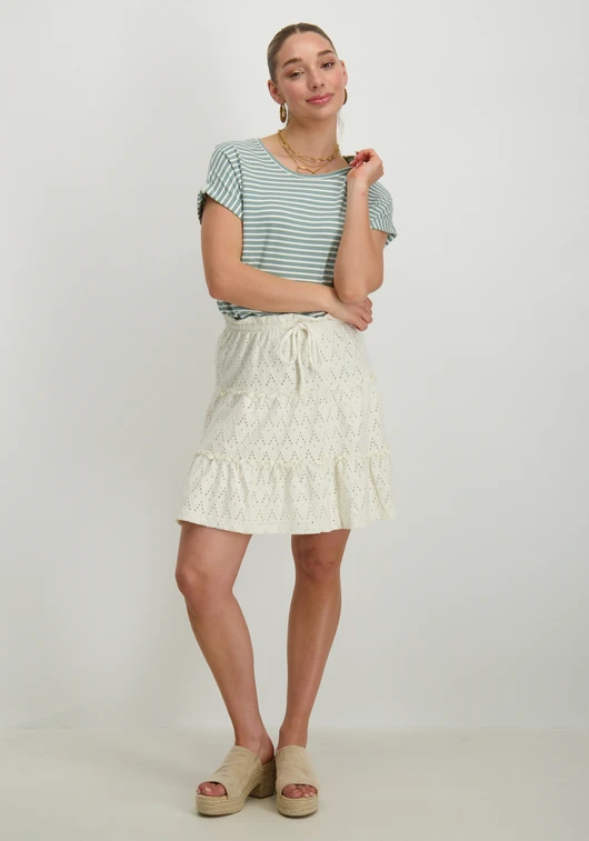 Only ONLMOSTER STRIPE S/S O-NECK TOP JRS 15206243