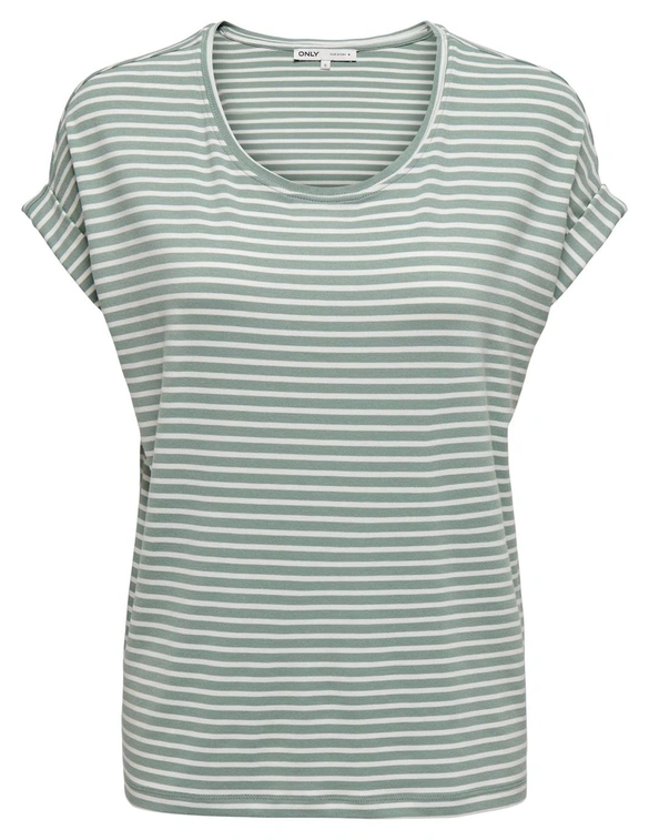 Only ONLMOSTER STRIPE S/S O-NECK TOP JRS 15206243