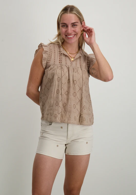 Only ONLREVA LIFE S/L EMB TOP WVN NOOS 15218460