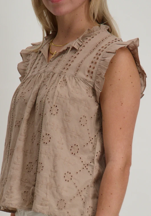 Only ONLREVA LIFE S/L EMB TOP WVN NOOS 15218460