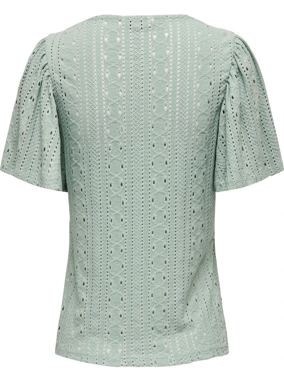 Only ONLRIVERSIDE S/S FLAIRED TOP JRS 15312474