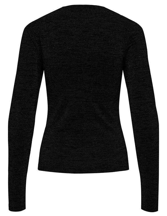 Only ONLROMA L/S SHINE CUT-OUT TOP JRS 15311748