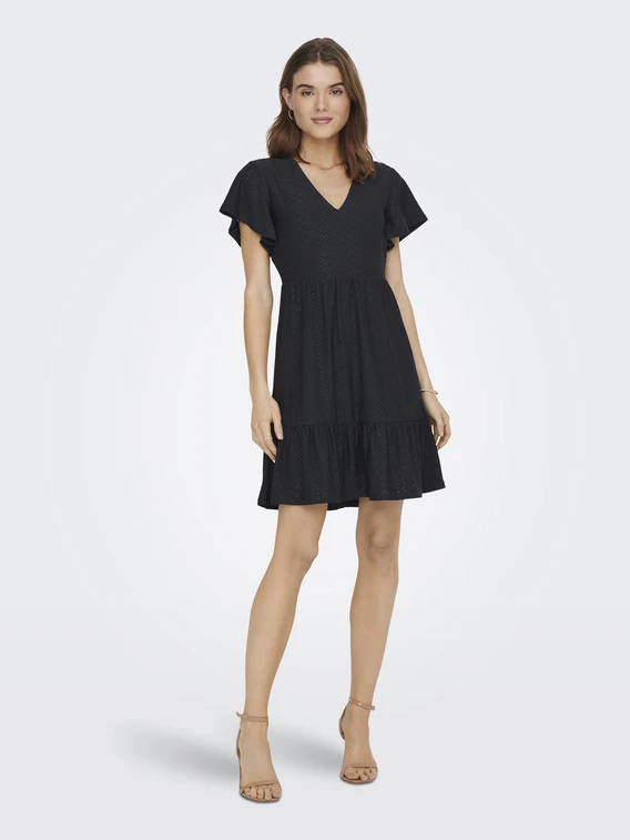 Only ONLSANDRA S/S V-NECK DRESS JRS NOOS 15289687