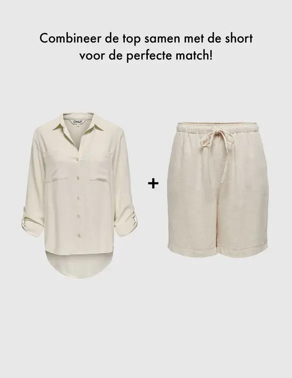 Only ONLSIESTA MW PULL-UP LIN BL SHORTS 15333032