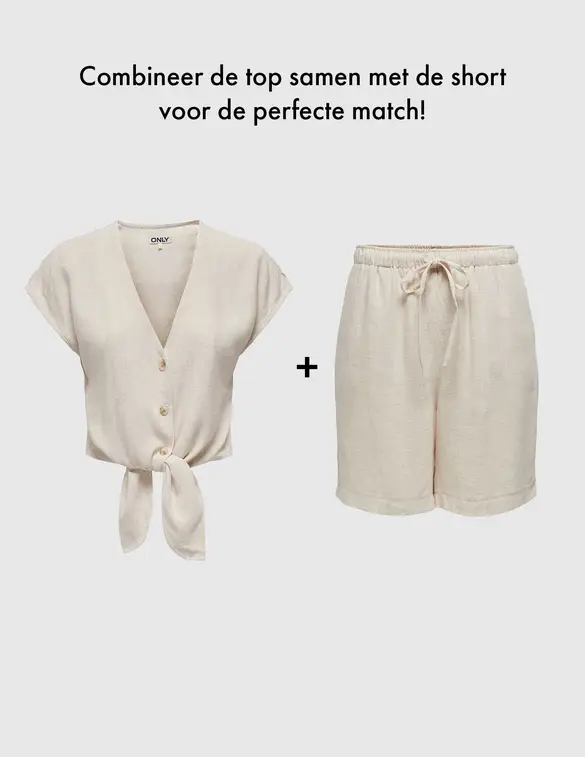 Only ONLSIESTA MW PULL-UP LIN BL SHORTS 15333032