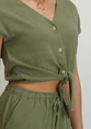 Only ONLSIESTA SS KNOT LIN BL SHIRT PNT 15322270