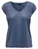 Only onlSILVERY S/S V NECK LUREX TOP JRS 15136069