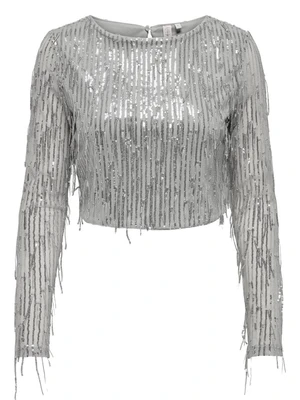 Only ONLSPACY LS CROPPED SEQUINS TOP WVN 15331803
