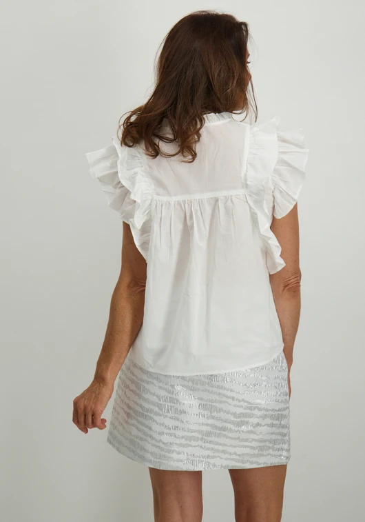 Only ONLSUNNY LIFE CAPSL FRILL TOP WVN N 15347882