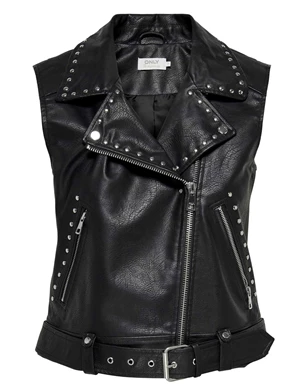 Only ONLVAL FAUX LEATHER STUD WAISTCOAT 15255927