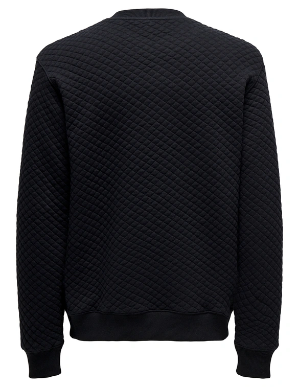 ONLY & SONS ONSADLER REG QUILT CREW NECK SWEAT 22030616