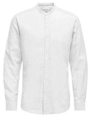 ONLY & SONS ONSCAIDEN LS SOLID LINEN MAO SHIRT 22019173