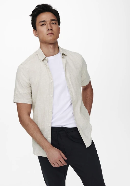 ONLY & SONS onsCAIDEN SS LINEN SHIRT RE 22009885