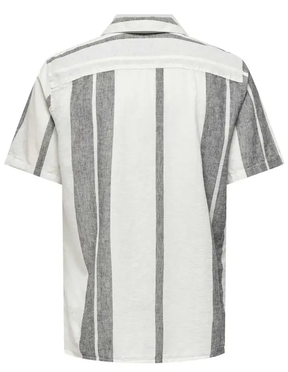 ONLY & SONS ONSCAIDEN SS STRIPE LINEN RESORT SH 22026109