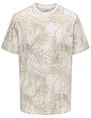 ONLY & SONS ONSKASH REG LEAF AOP SS TEE 22028689
