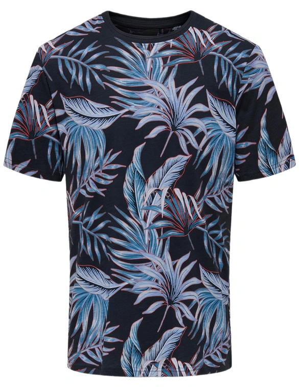 ONLY & SONS ONSKASH REG LEAF AOP SS TEE 22028689