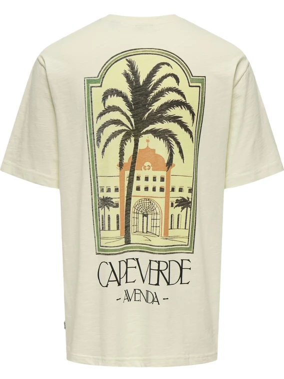 ONLY & SONS ONSLUIS PALM RLX SS TEE CS 22035584