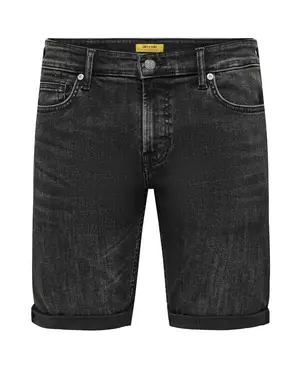 ONLY & SONS ONSPLY WASHED BLACK 5192 SHORTS NO 22025192