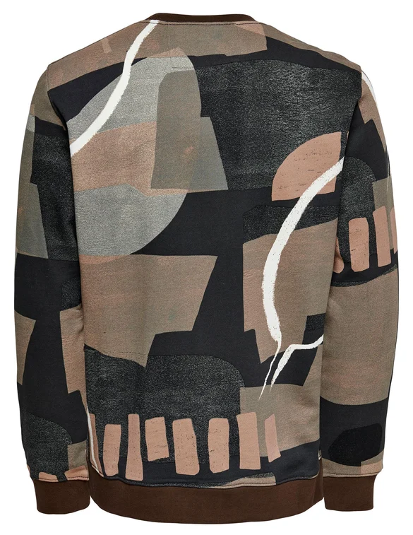ONLY & SONS ONSROGER LIFE REG AOP CREW NECK SWE 22020689