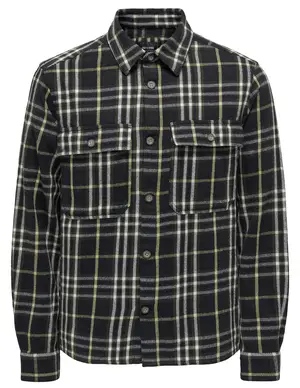 ONLY & SONS ONSSCOTT LS CHECK FLANNEL OVERSHIRT 22025629