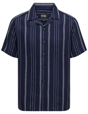 ONLY & SONS ONSTREV LIFE REG SS STRUC STRIPE SH 22029099