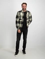 Petrol Men Shirt Long Sleeve Check M-3030-SIL405