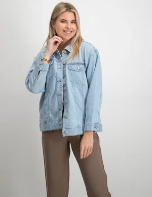Pieces PCLOU LS OVERSIZE DENIM JACKET BC 17123481