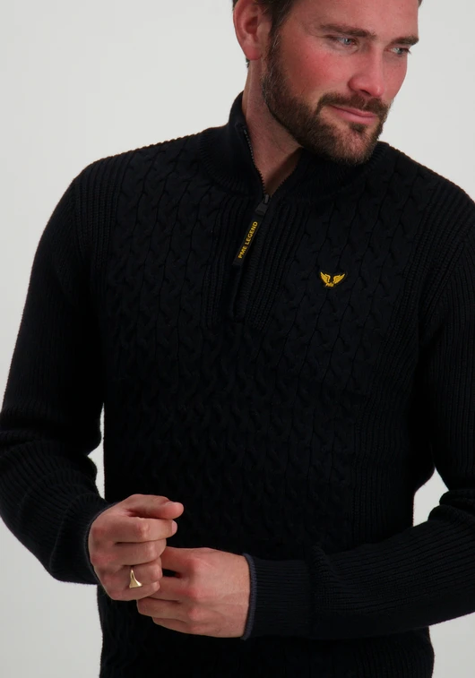 PME Legend Half zip collar cotton mix cable PKW2410305