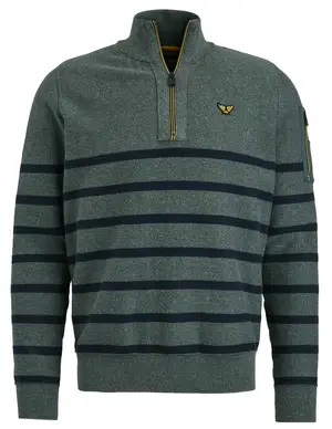 PME Legend Half zip collar cotton rib knit PKW2309333