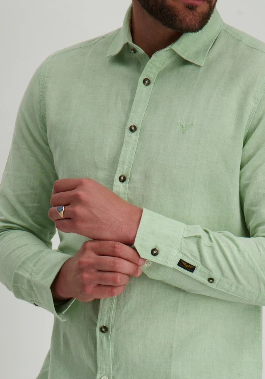 PME Legend Long Sleeve Shirt Ctn 2tone Linen PSI2504200