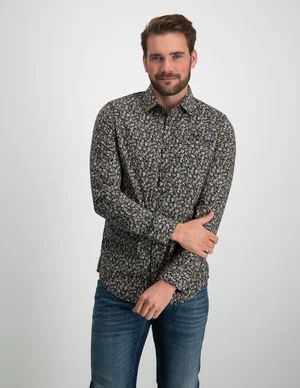 PME Legend Long Sleeve Shirt Print On Poplin PSI2309220