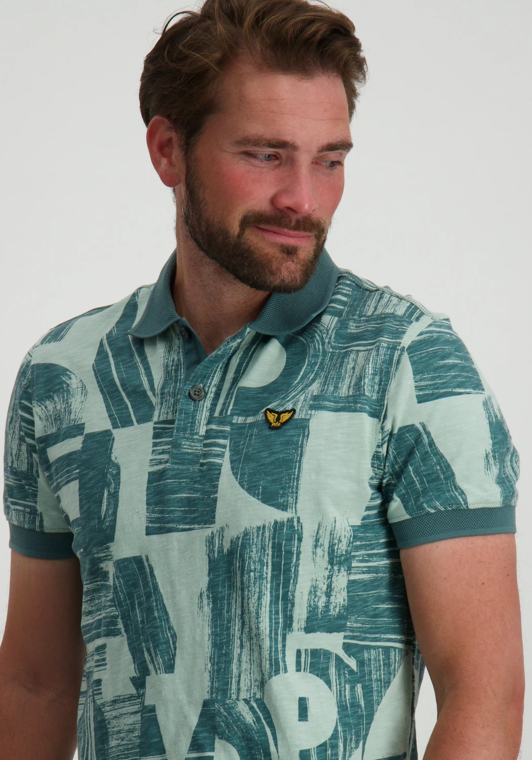 PME Legend Short sleeve polo Single jersey AO PPSS2403859 licht groen kopen bij The Stone