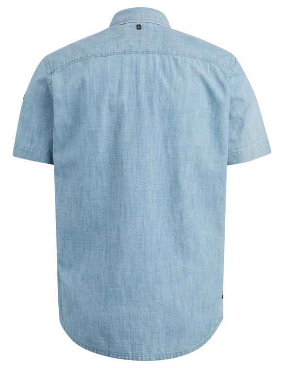PME Legend Short Sleeve Shirt Indigo Chambray PSIS2403248