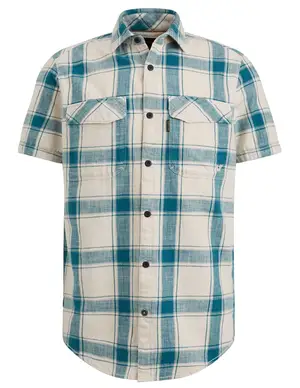 PME Legend Short Sleeve Shirt Slub Check Will PSIS2304215