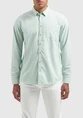 PureWhite Button up shirt with garment dye 24010209