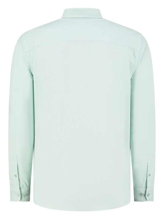 PureWhite Button up shirt with garment dye 24010209