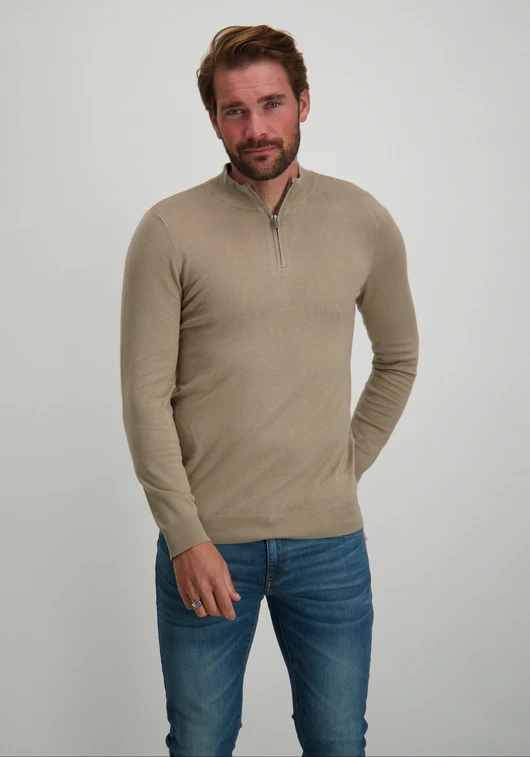 PureWhite Essential Knitwear Halfzip Sweater 10815