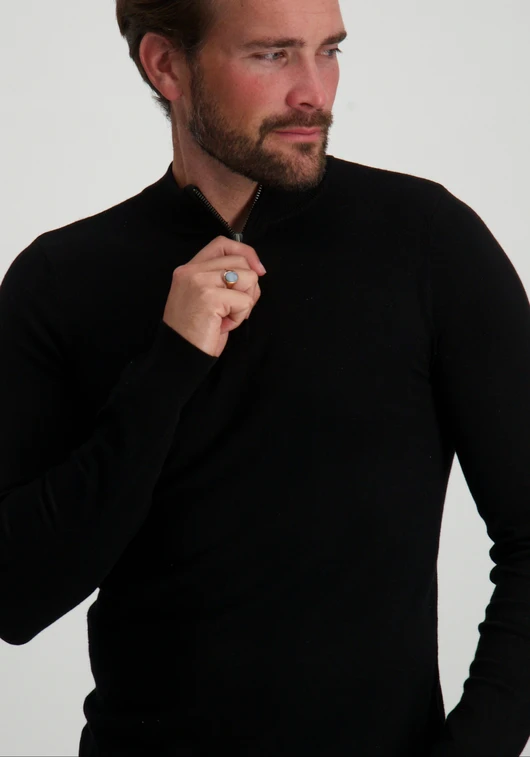 PureWhite Essential Knitwear Halfzip Sweater 10815