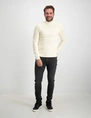 PureWhite jaquard washed mockneck 23030816