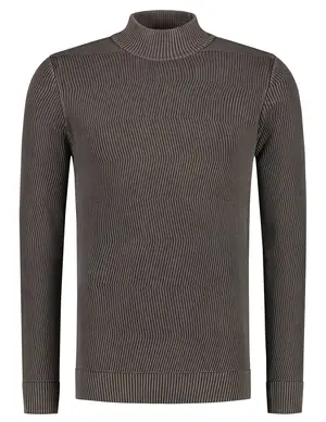 PureWhite jaquard washed mockneck 23030816