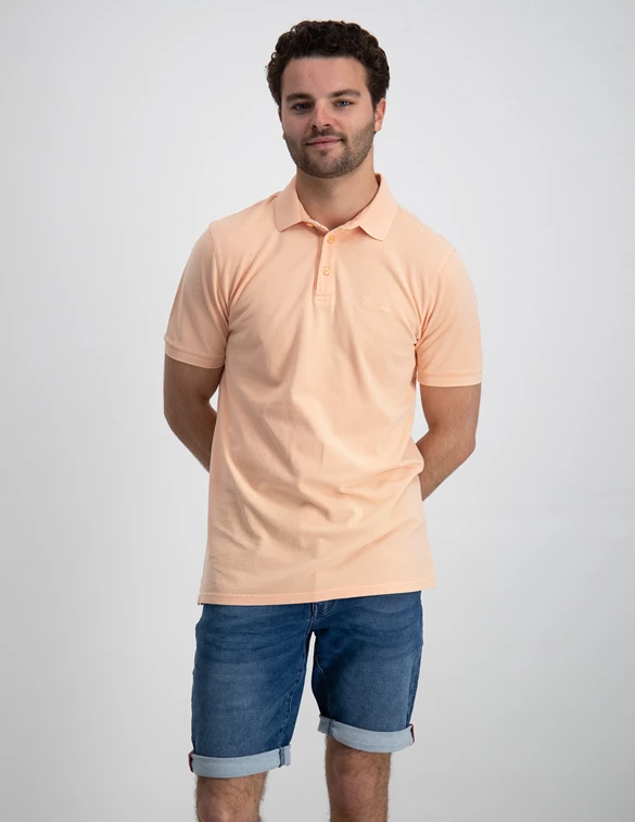 PureWhite Polo with button placket with embro 23010109