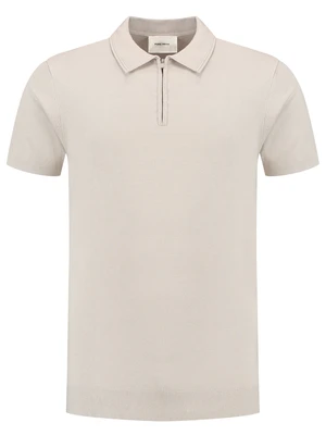 PureWhite Regular fit Polo SS Half Zip Knitwe 25010801