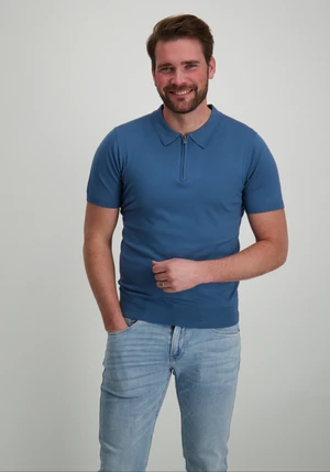 PureWhite Regular fit Polo SS Half Zip Knitwe 25010801