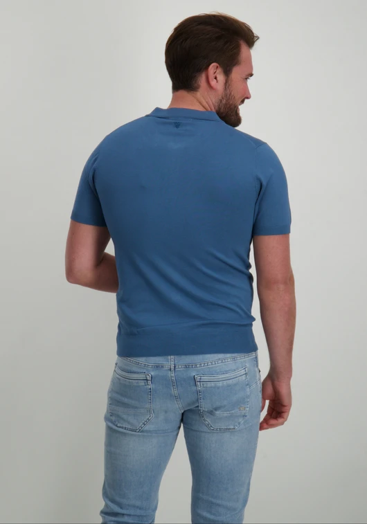 PureWhite Regular fit Polo SS Half Zip Knitwe 25010801