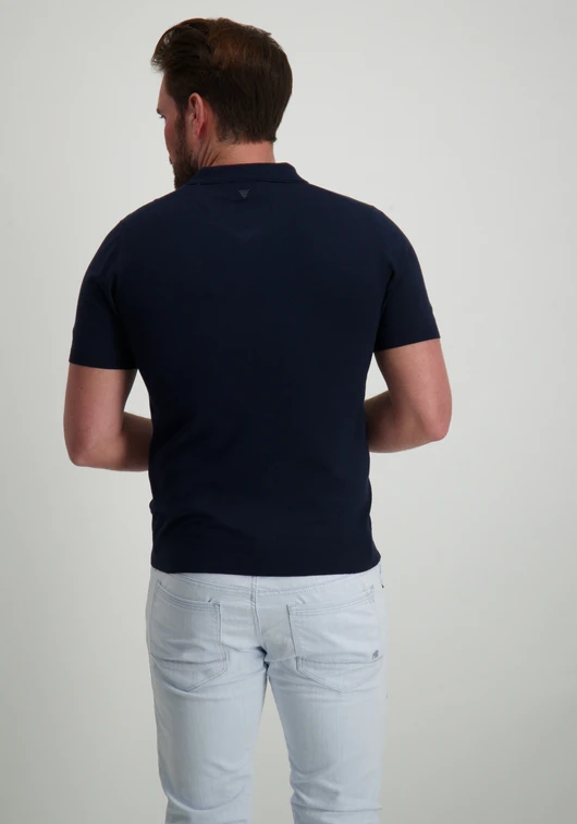 PureWhite Regular fit Polo SS Half Zip Knitwe 25010801