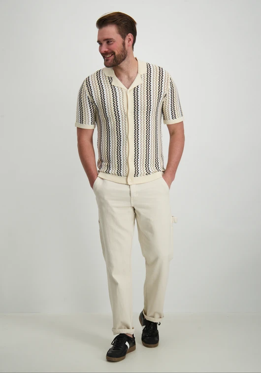 PureWhite Regular fit Shirt SS Knitwear 25010810