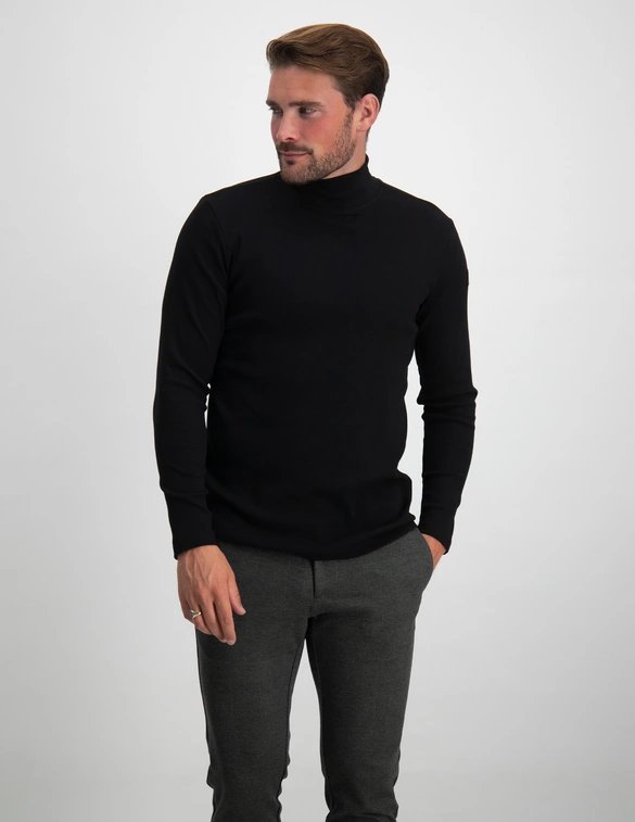 PureWhite Rib mockneck 23030111